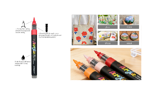Beginner marker kit with colorful packaging, includes 24 basic colors, educational style presentation with clean background